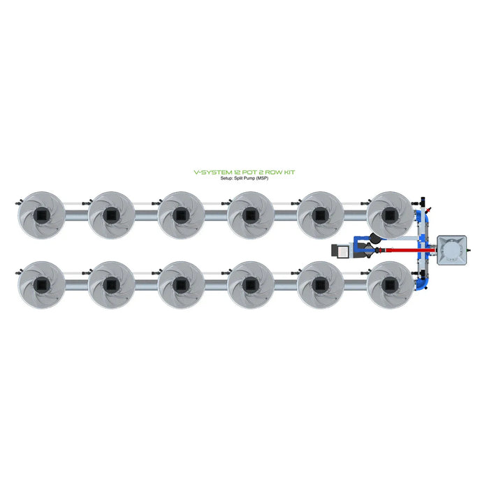 Alien Hydroponics V-SYSTEM 12 Pot 2 Row Kit