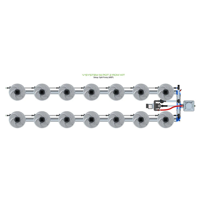 Alien Hydroponics V-SYSTEM 14 Pot 2 Row Kit