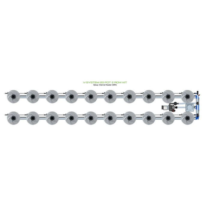 Alien Hydroponics V-SYSTEM 20 Pot 2 Row Kit