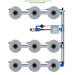 Alien Hydroponics V-SYSTEM 9 Pot 3 Row Kit