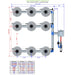 Alien Hydroponics V-SYSTEM 9 Pot 3 Row Kit