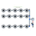 Alien Hydroponics V-SYSTEM 15 Pot 3 Row Kit