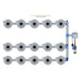 Alien Hydroponics V-SYSTEM 15 Pot 3 Row Kit