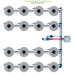 Alien Hydroponics V-SYSTEM 16 Pot 4 Row Kit