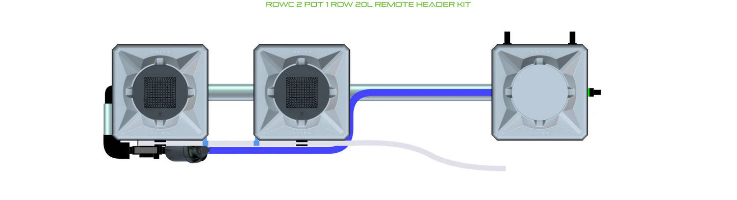 Alien Hydroponics RDWC 2 Pot 1 Row Kit