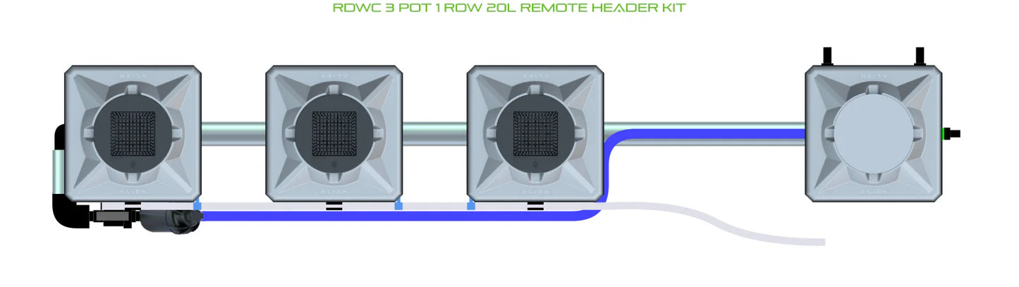 Alien Hydroponics RDWC 3 Pot 1 Row Kit