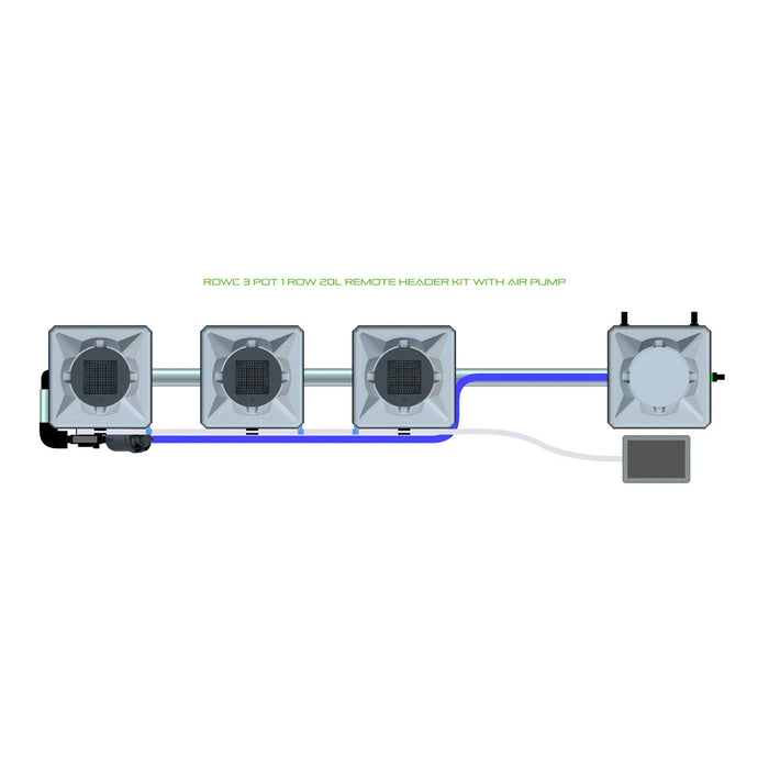 Alien Hydroponics RDWC 3 Pot 1 Row Kit