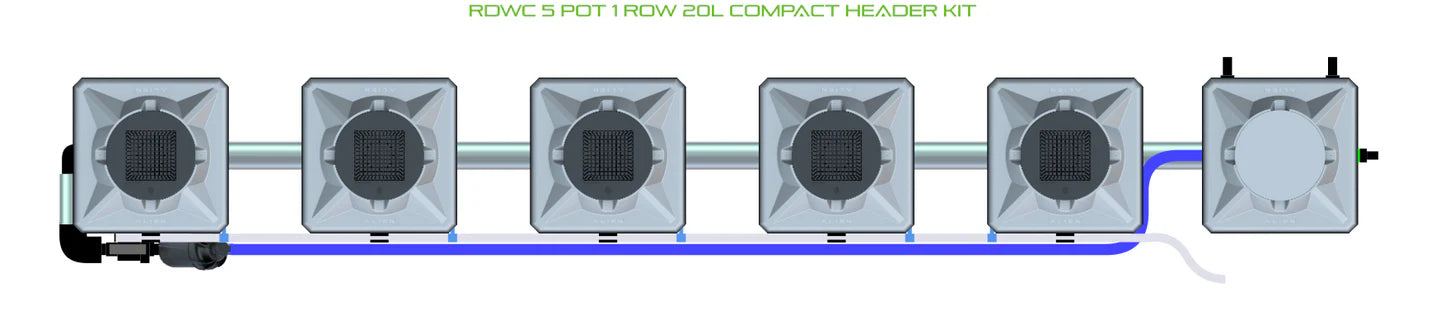 Alien Hydroponics RDWC 5 Pot 1 Row Kit