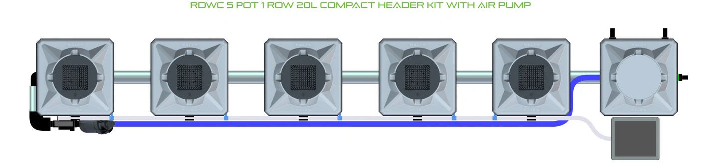 Alien Hydroponics RDWC 5 Pot 1 Row Kit