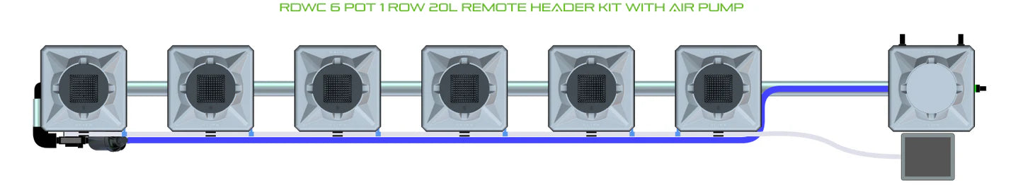 Alien Hydroponics RDWC 6 Pot 1 Row Kit