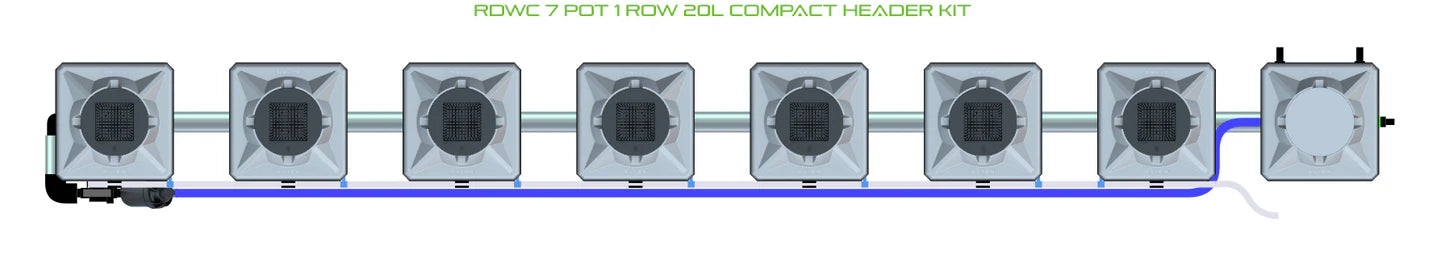 Alien Hydroponics RDWC 7 Pot 1 Row Kit