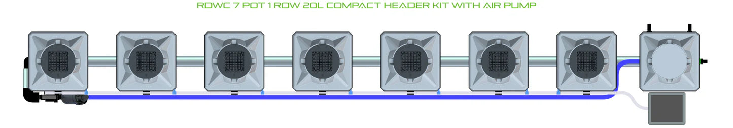 Alien Hydroponics RDWC 7 Pot 1 Row Kit