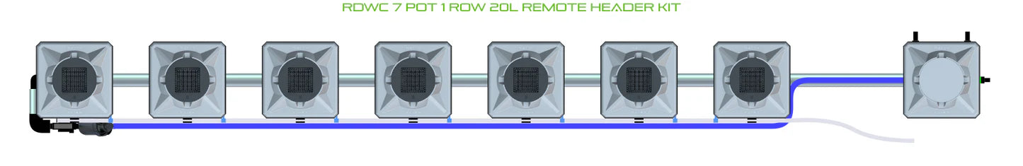 Alien Hydroponics RDWC 7 Pot 1 Row Kit