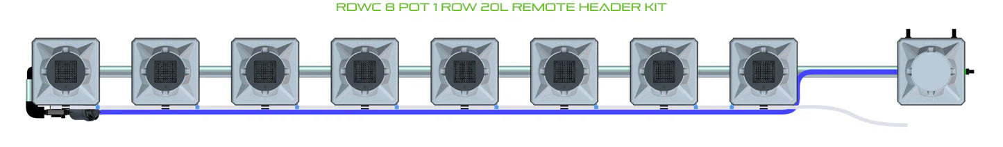 Alien Hydroponics RDWC 8 Pot 1 Row Kit