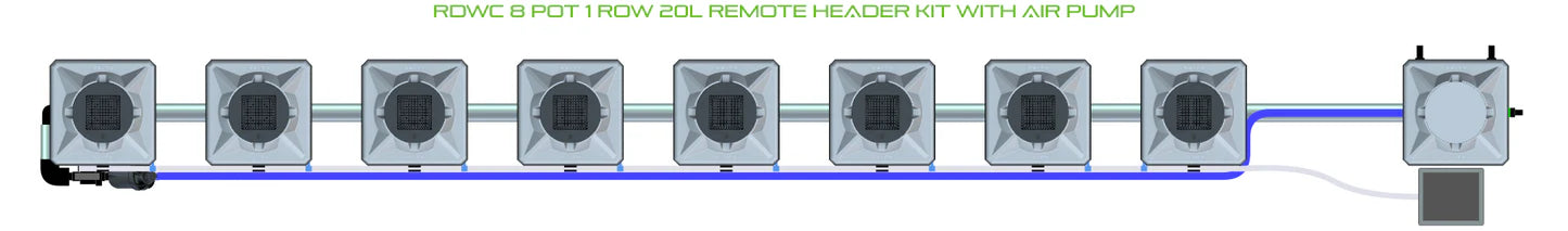 Alien Hydroponics RDWC 8 Pot 1 Row Kit