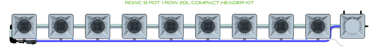 Alien Hydroponics RDWC 9 Pot 1 Row Kit