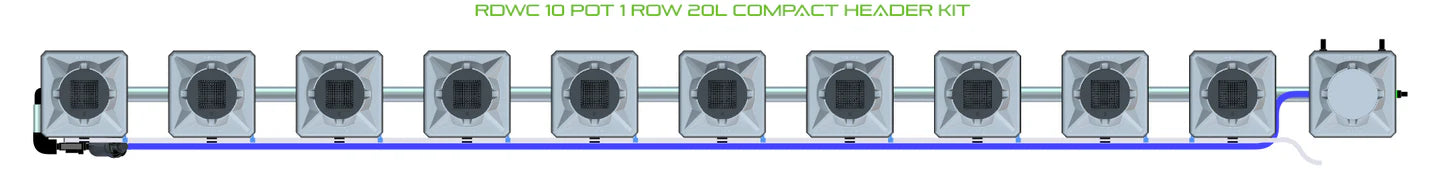 Alien Hydroponics RDWC 10 Pot 1 Row Kit