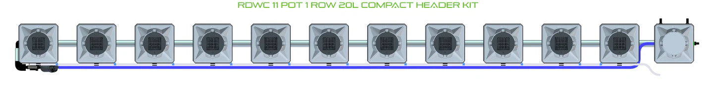 Alien Hydroponics RDWC 11 Pot 1 Row Kit