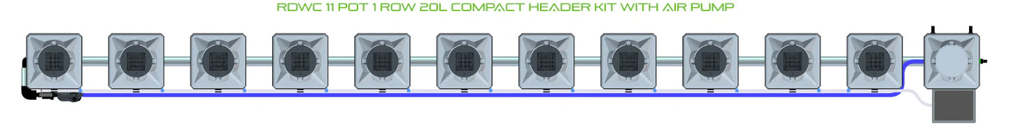 Alien Hydroponics RDWC 11 Pot 1 Row Kit