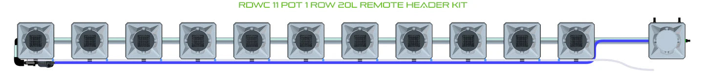 Alien Hydroponics RDWC 11 Pot 1 Row Kit