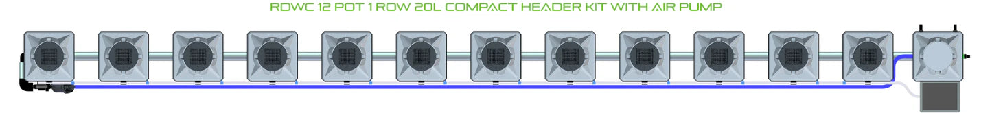 Alien Hydroponics RDWC 12 Pot 1 Row Kit