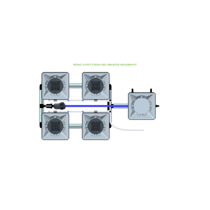 Alien Hydroponics RDWC 4 Pot 2 Row Kit