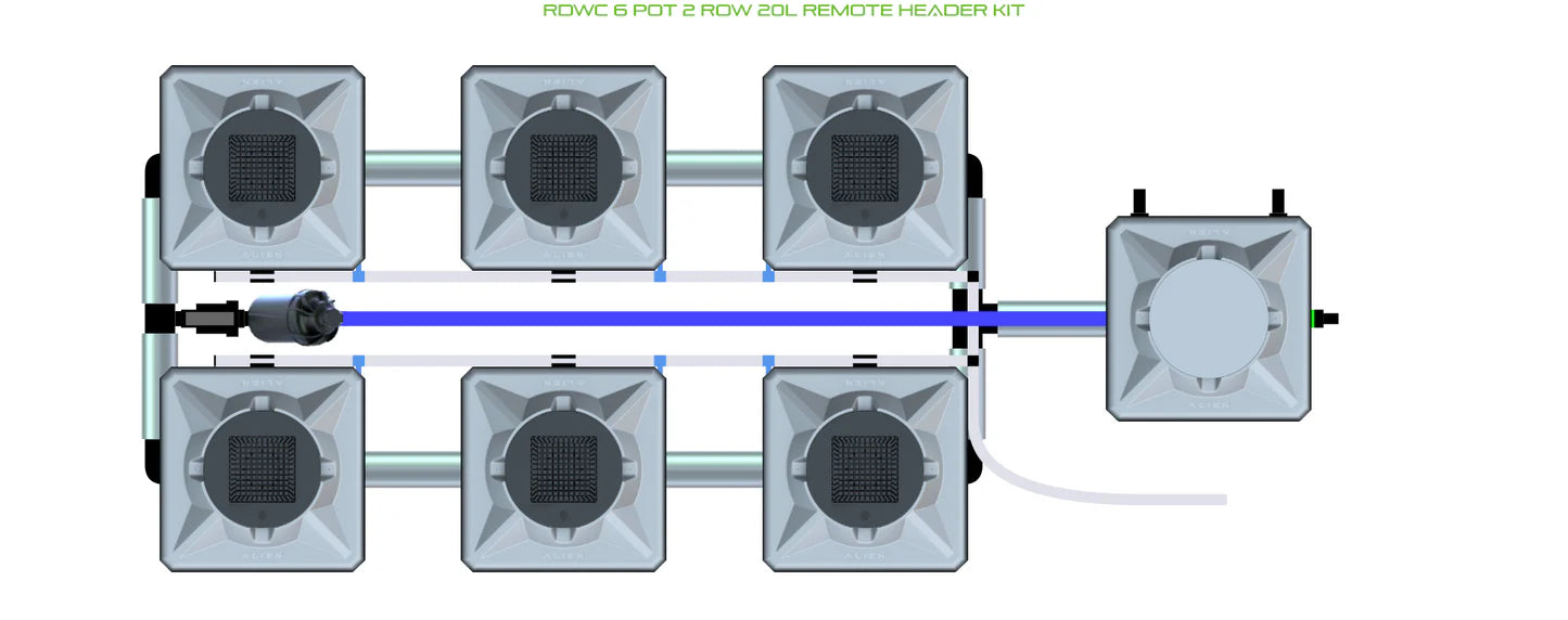 Alien Hydroponics RDWC 6 Pot 2 Row Kit