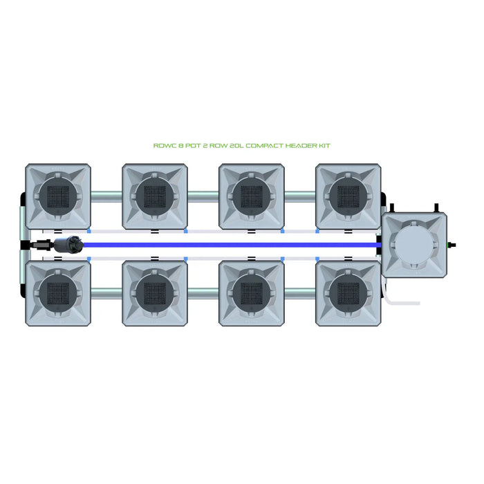 Alien Hydroponics RDWC 8 Pot 2 Row Kit