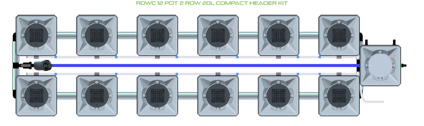 Alien Hydroponics RDWC 12 Pot 2 Row Kit