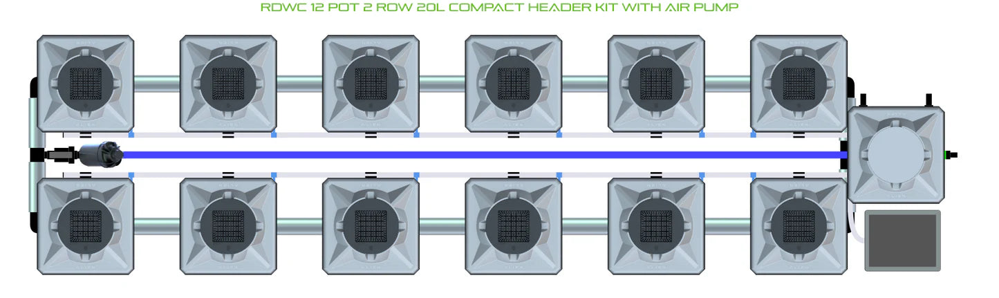 Alien Hydroponics RDWC 12 Pot 2 Row Kit