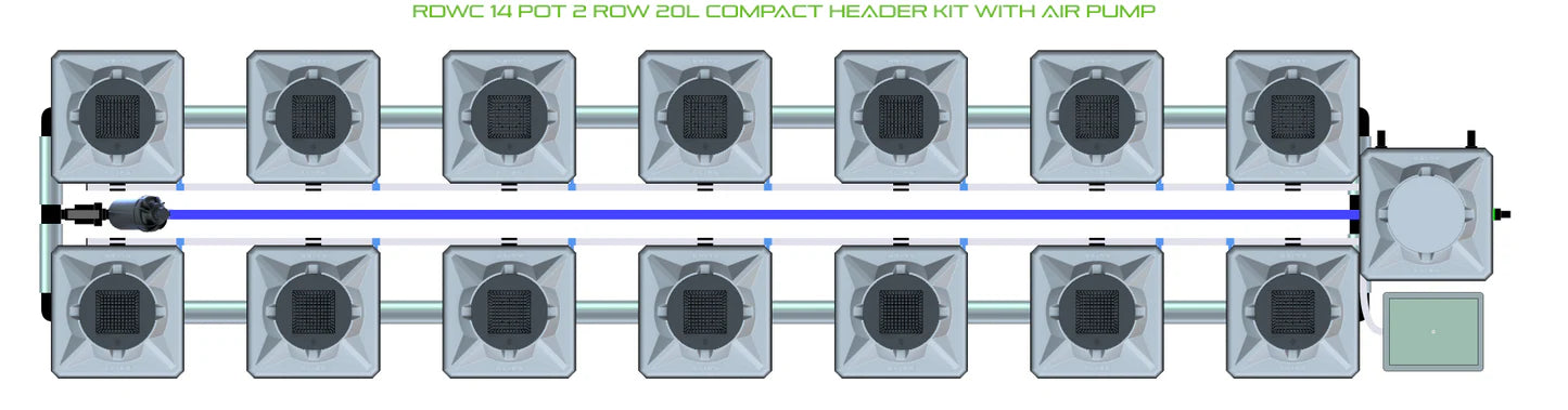 Alien Hydroponics RDWC 14 Pot 2 Row Kit