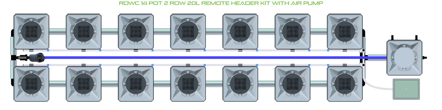 Alien Hydroponics RDWC 14 Pot 2 Row Kit