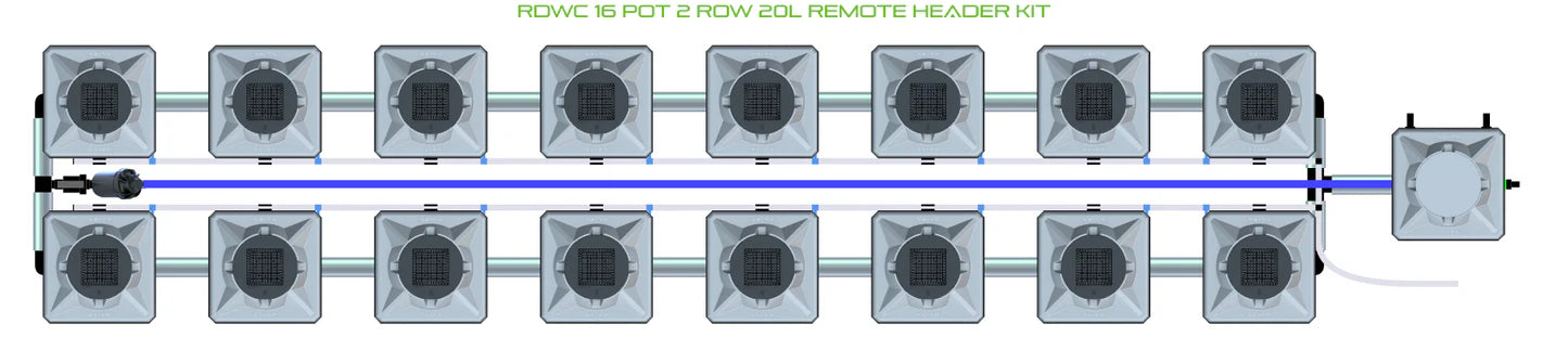 Alien Hydroponics RDWC 16 Pot 2 Row Kit