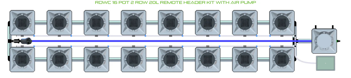 Alien Hydroponics RDWC 16 Pot 2 Row Kit