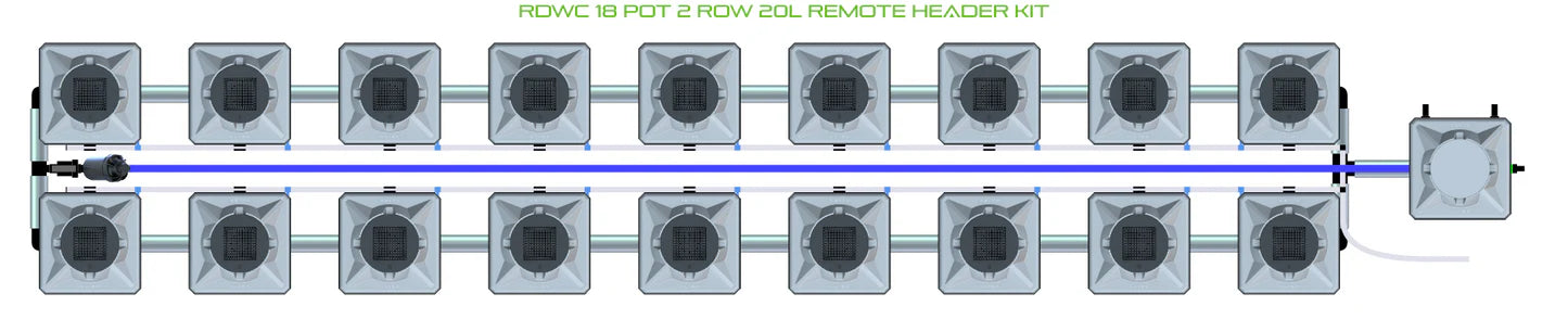 Alien Hydroponics RDWC 18 Pot 2 Row Kit