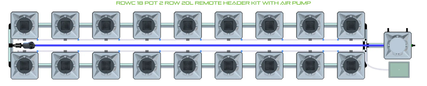 Alien Hydroponics RDWC 18 Pot 2 Row Kit