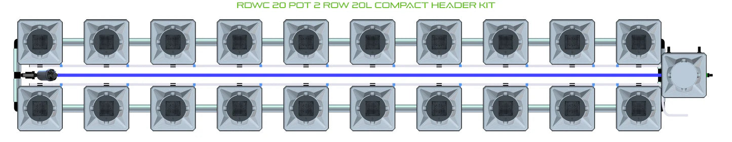 Alien Hydroponics RDWC 20 Pot 2 Row Kit