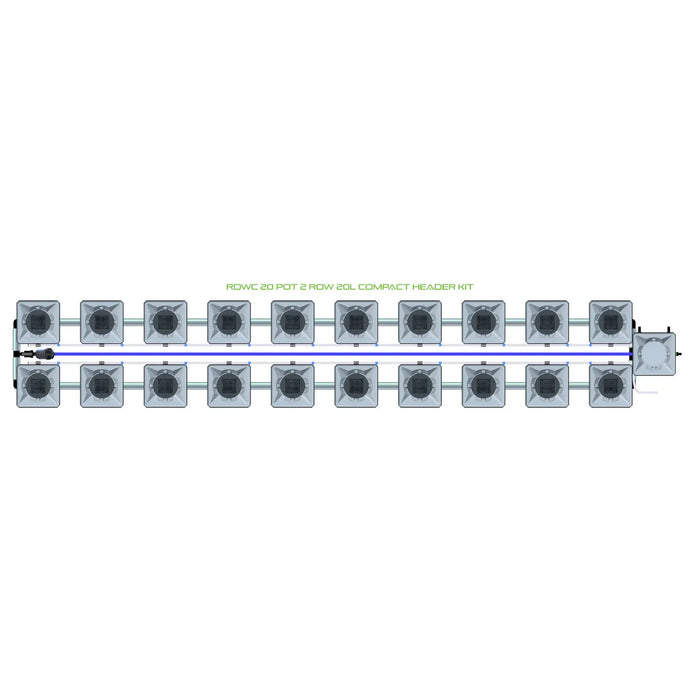 Alien Hydroponics RDWC 20 Pot 2 Row Kit