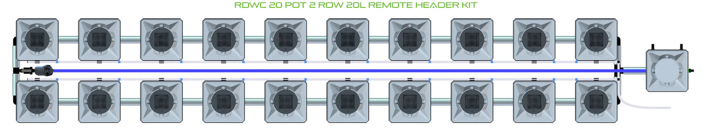 Alien Hydroponics RDWC 20 Pot 2 Row Kit