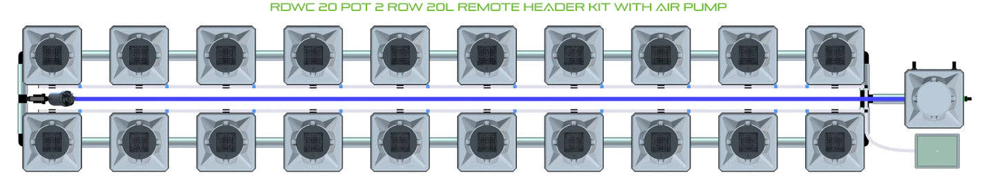 Alien Hydroponics RDWC 20 Pot 2 Row Kit