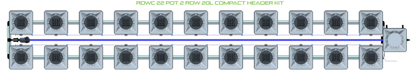 Alien Hydroponics RDWC 22 Pot 2 Row Kit