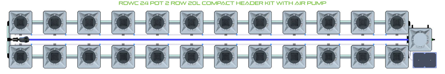 Alien Hydroponics RDWC 24 Pot 2 Row Kit