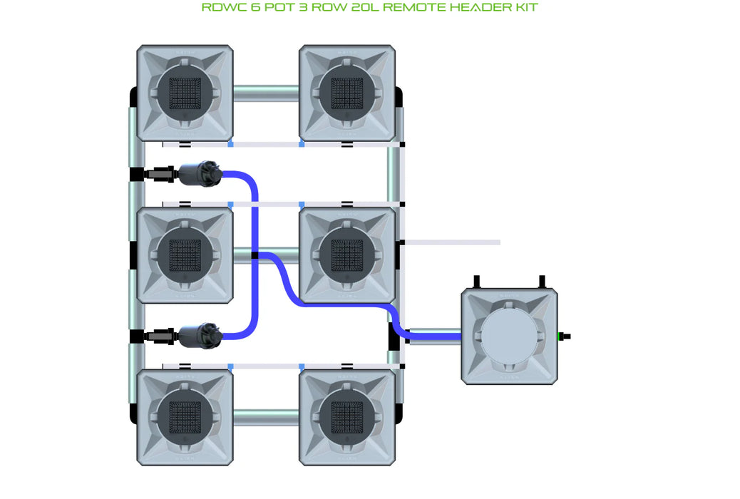 Alien Hydroponics RDWC 6 Pot 3 Row Kit