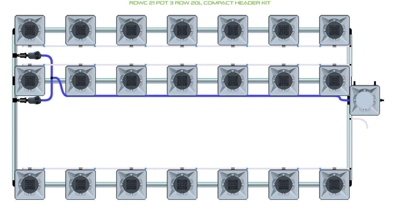 Alien Hydroponics RDWC 21 Pot 3 Row Kit