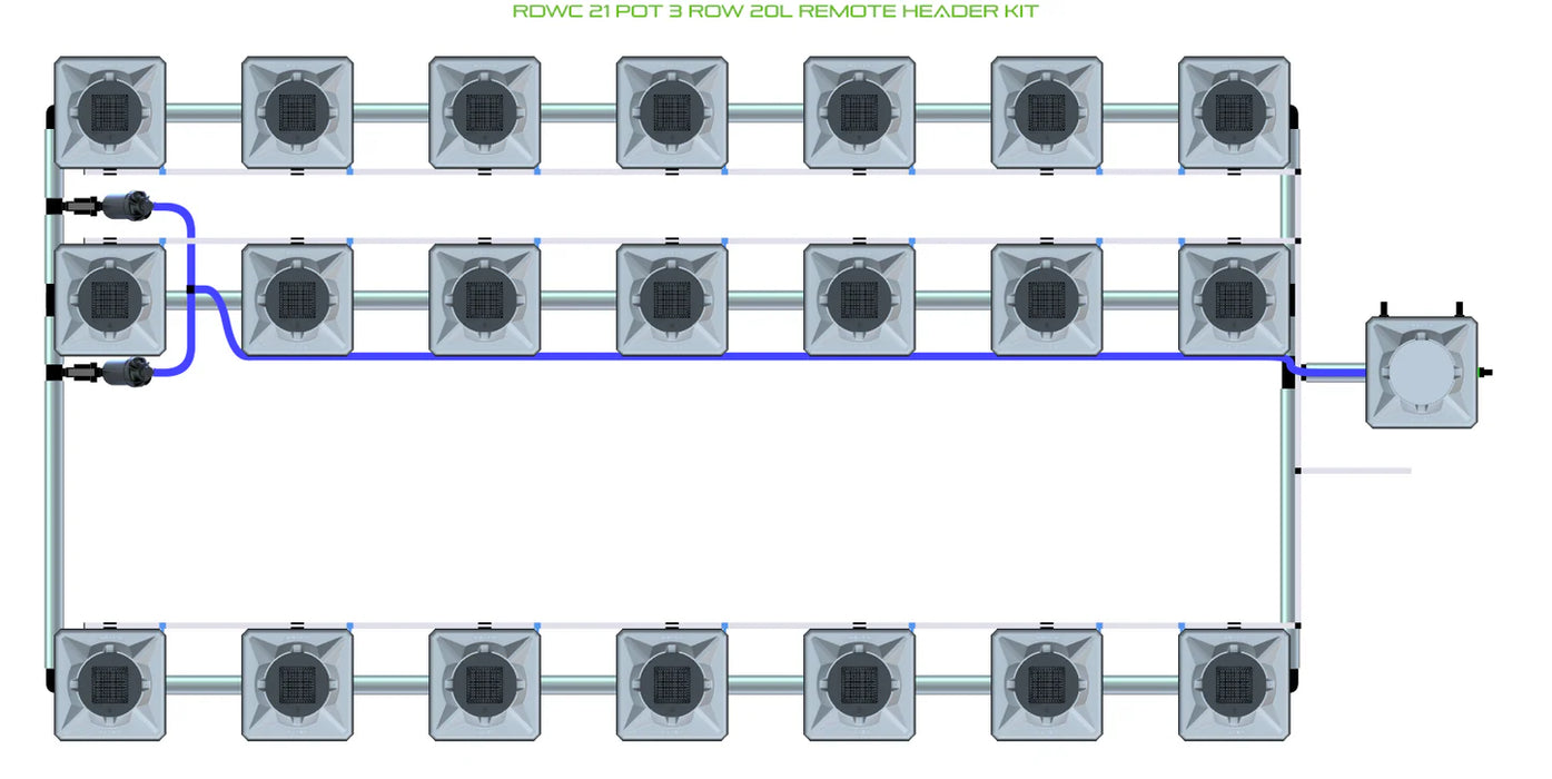 Alien Hydroponics RDWC 21 Pot 3 Row Kit