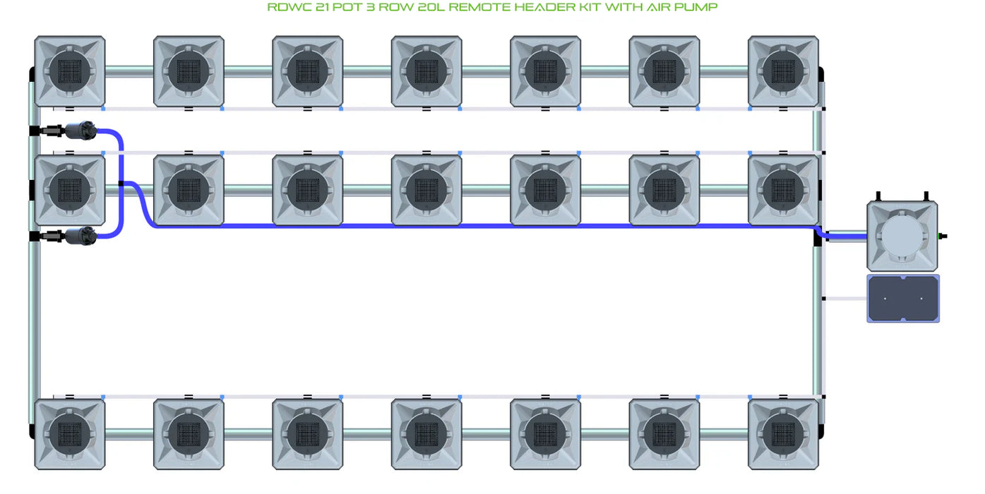 Alien Hydroponics RDWC 21 Pot 3 Row Kit