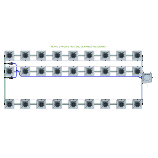 Alien Hydroponics RDWC 27 Pot 3 Row Kit