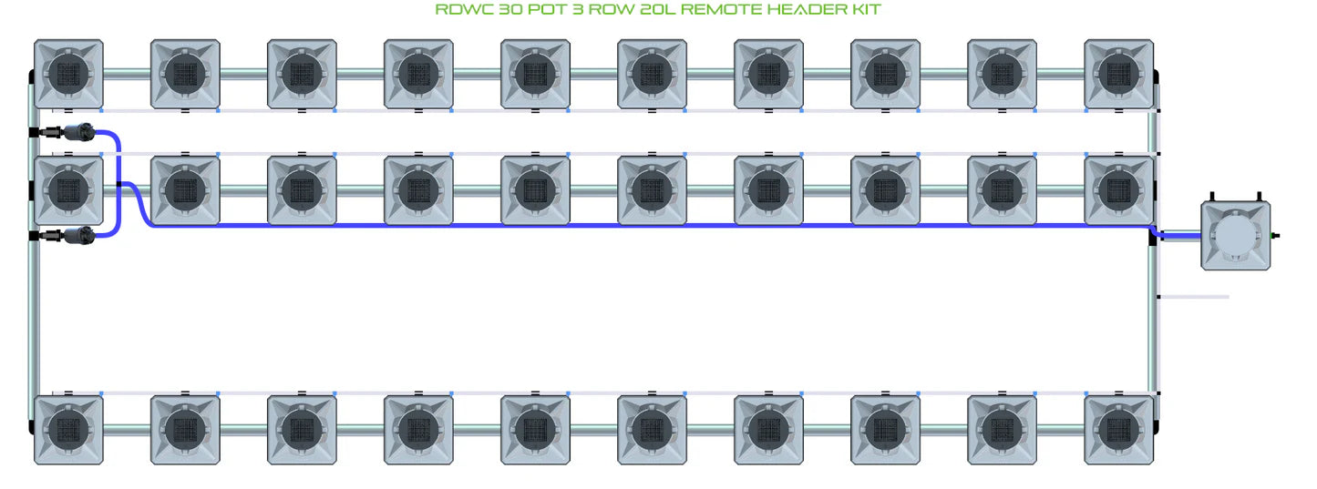 Alien Hydroponics RDWC 30 Pot 3 Row Kit