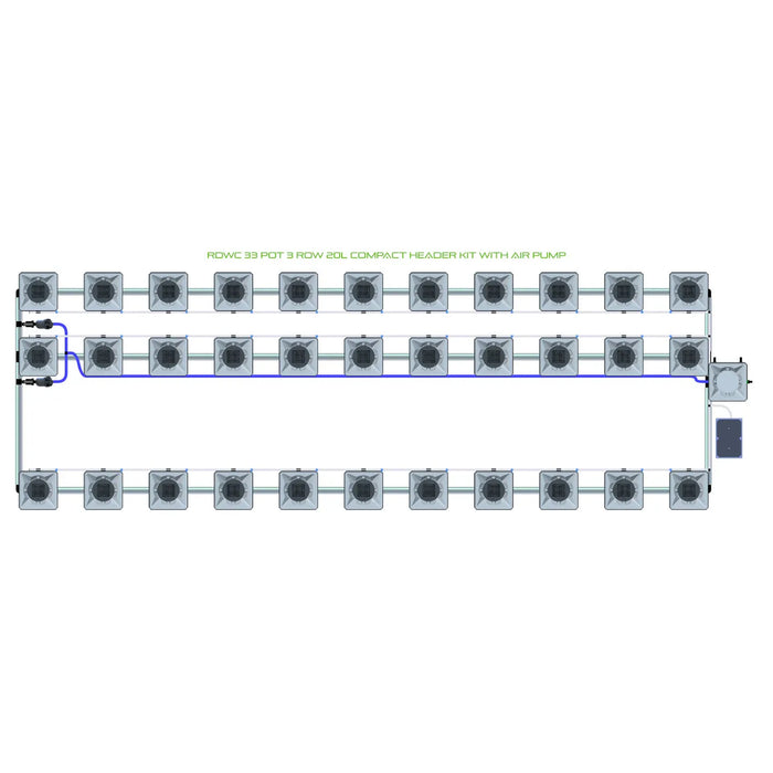 Alien Hydroponics RDWC 33 Pot 3 Row Kit