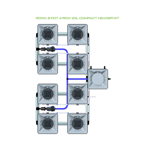 Alien Hydroponics RDWC 8 Pot 4 Row Kit